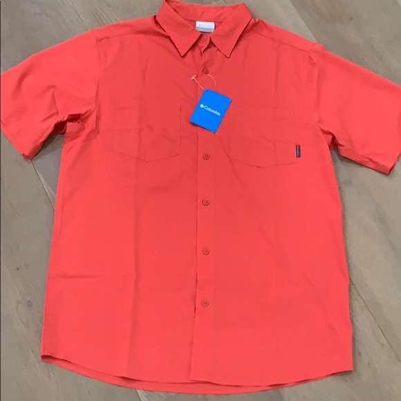 Columbia Red Eagle Lake Fishing Shirt M 